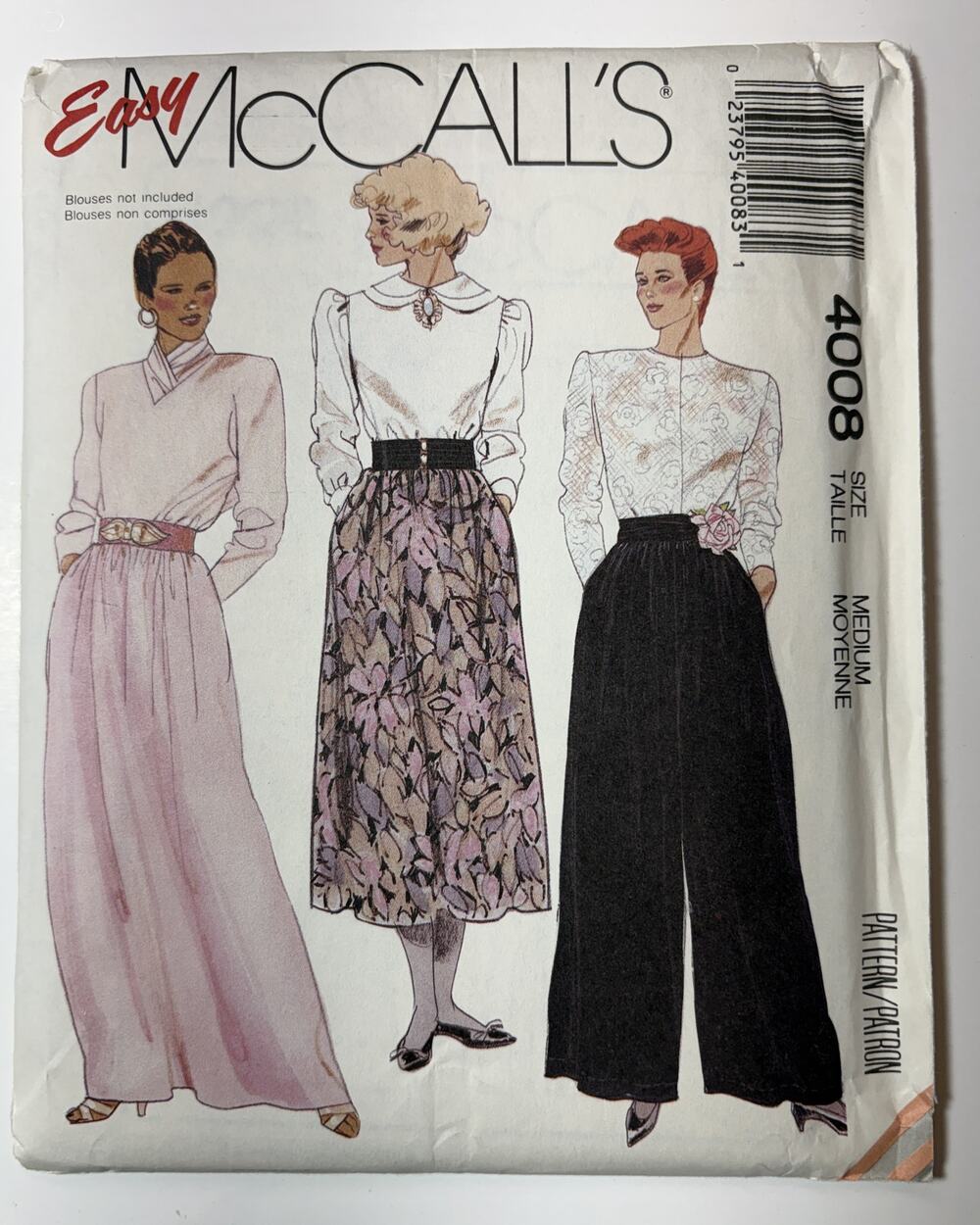 Easy McCall’s 4008 Misses Skirts & Wide‑Leg Pants Pattern Size Medium - vn